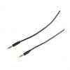 Audiokabel Slim Line, 3,5 mm Klinkenstecker - 3,5 mm Klinkenstecker, schwarz