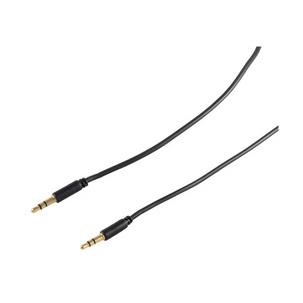 Audiokabel Slim Line, 3,5 mm Klinkenstecker - 3,5 mm Klinkenstecker, schwarz BS33981-S