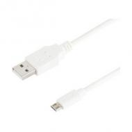 Anschlusskabel, USB-A - Micro USB-B - weiß
