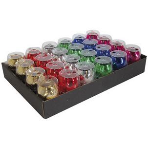 Ringelband-Eiknäuel, metallic - 24er Display - sortiert 512099C