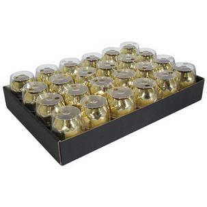 Ringelband-Eiknäuel, metallic - 24er Display - gold 612075C