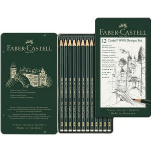 Bleistift CASTELL 9000, 12er Metalletui 119064