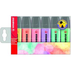 Textmarker BOSS® ORIGINAL Pastel- 6er Etui 70/6-2