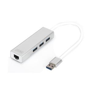 USB 3.0 Hub & Gigabit LAN Adapter, 3-Port  DA-70250-1