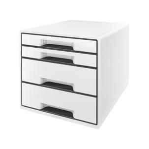 Schubladenbox CUBE, perlweiß / schwarz 5252-10-01