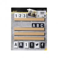 Buchstabenleiste LETTER SHELF, Teak-Holz