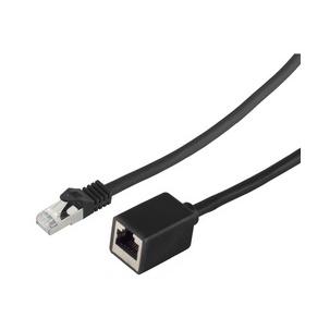 Patchkabelverlängerung Kat. 6A mit Kat. 7 Rohkabel, schwarz BS08-62075