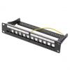 10" Modular Patch Panel, Frontansicht