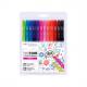 Doppelfasermaler "TwinTone" Bright Colours, 12er Set - Rückansicht WS-PK-12P-1