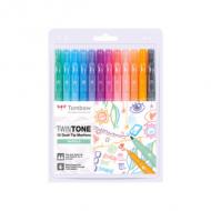 Doppelfasermaler "TwinTone" Pastell Colours, 12er Set