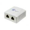 Anschlussdose Kat.6A mit Aufputzbox, 2 x RJ45