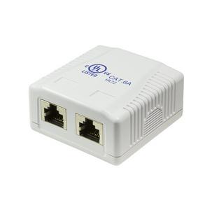 Anschlussdose Kat.6A mit Aufputzbox, 2 x RJ45 NP0074
