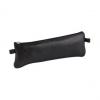Schlamper-Etui, schwarzes Leder, flach