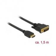 DELOCK HDMI zu DVI 24+1 Kabel bidirektional 1,5 m (85653)