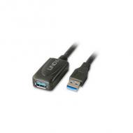 LINDY USB 3.0 Aktiv-Verlaengerung 5m unterstuetzt USB SuperSpeed-Transferraten bis max. 5Gbitps (43155)