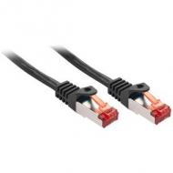 LINDY Basic Cat.6 S / FTP Kabel, schwarz, 0,3m Patchkabel (47370)
