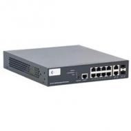 Barox switch 8-port 8x10 / 100 / 1000tx rj45 poe / + 4x100 / 1000fx (ry-lgsp23-10g)