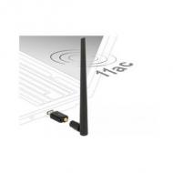 DELOCK USB 3.0 Dualband WLAN ac / a / b / g / n Stick 867 + 300 Mbps mit externer Antenne (12535)