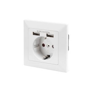 Unterputz-Steckdose, mit 2x USB-Port DA-70613