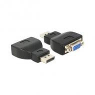 DELOCK Adapter Displayport 1.1 Stecker VGA Buchse schwarz (65567)