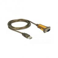 DELOCK Adapter USB 2.0 Typ-A 1 x Seriell RS-232 DB9 erweiterter Temperaturbereich (65840)