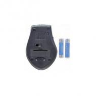 MANHATTAN Curve Maus USB optisch fuenf Tasten plus Mausrad 1600 dpi Integriertes Fach zum Schutz des USB Empfaenger schwarz-blau (179294)