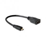 DELOCK Adapterkabel micro HDMI-D St HDMI-A Bu mit 23cm Kabel (65391)