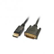 LINDY Kabel DisplayPort/DVI-D 2m DP Stecker an DVI-D Stecker (41491)