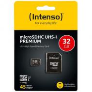 Sd microsd card 32gb intenso sd-hc uhs-i retail (3423480)