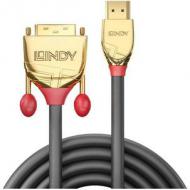 LINDY 10m Gold HDMI an DVI-D-Kabel HDMI an DVI-D 18+1 Stecker (36198)