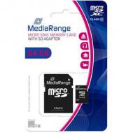 Mediarange sd microsd card 64gb sd cl.10 inkl. adapter (mr955)