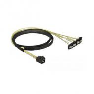 DELOCK Kabel Mini SAS HD SFF-8643 4 x SATA 7 Pin gewinkelt 1 m (85685)