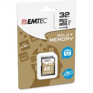 Emtec sd card  32gb sdhc (class10) gold + kartenblister (ecmsd32ghc10gp)