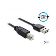 DELOCK Kabel EASY-USB 2.0 Typ-A Stecker USB 2.0 Typ-B Stecker 5 m schwarz (85553)