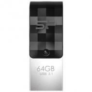 Usb-stick  64gb silicon power usb3.1 + type c  c31  black (sp064gbuc3c31v1k)