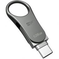 Usb-stick 128gb silicon power usb3.0 c80 silver type-c ready (sp128gbuc3c80v1s)