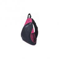 MANHATTAN Dashpack Notebook Rucksack für Tablets und Notebooks bis 29cm 12Zoll Sling Bag Style schwarz / pink (439879)