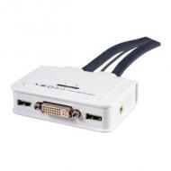 Efb 2-port kvm dvi-usb-audio mit kabelsätzen 2x 0.9m (eb978)