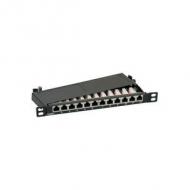 Efb mini-patchpanel stp 12xrj45 cat.6a,10" 0.5he,schwarz (37738sw.12)