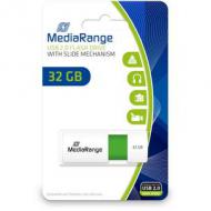 Mediarange usb-stick 32gb usb 2.0 slider green (mr973)