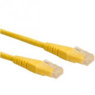 Patchkabel, Kat.6, U / UTP, gelb, 1,0 m, 2 x RJ45-Stecker