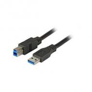 Efb usb3.0 anschlusskabel a-b,st-st,1m,schwarz,premium (k5236.1)