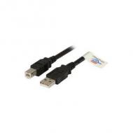 Efb usb2.0 anschlusskabel a-b,st.-st.,0.5m,schwarz,premium (k5256sw.0,5)