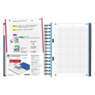 Oxford Offi Collegeblock European Book 4, DIN A5+, kariert 100 Blatt, 90 g / qm, 2-fach Lochung, starker Karton-Deckel Ausreißhilfe, 3 versetzbare PP-Register, Sammeltasche farbige Ränder, Doppelspirale, farbig sortiert - kein spezieller Farbwunsch möglich (alt: 002500  /  neu: 100100314)