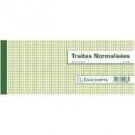 EXACOMPTA Carnet  souche "Traites alisées" ------------------ Pour le Marché: F ----------------------101 x 210 mm horizontal, 50 feuillets, selon NF K 11030-1 (33E)