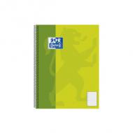 Oxford Collegeblock, DIN A5+, liniert, 80 Blatt, Rand links 90 g / qm Optik Paper, 6-fach gelocht, perforiert robuster abwischbarer Deckel, grün (neu: 100050392  /  alt: 384508027)