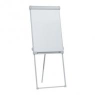 FRANKEN Flipchart Standard, 670 x 950 mm, hellgrau Tafel magnethaftend, Dreibeinstativ, glasfaserverstärkter Kunststofffuß, Gesamthöhe: 1,88 m, höhenverstellbar von 1,10 m bis 1,88 m, Schnellwechselhalterung für Blöcke, inkl. Ablageschale (FC43)