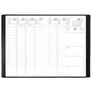 QUO VADIS EXDI Agenda de poche classique "CALYPSO", 2026 ------------------- Pour le Marché: F ---------------------1 semaine sur 2 pages, large espa de notes, multilingue, couverture plastique Alpha, couleur: noir, 100 x 150 mm (301001Q)