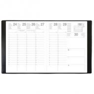 QUO VADIS EXDI Agenda classique "Mercure" 210 x 270 mm, 2026 ---------------------- pour le marché: F ------------------noir, 1 semaine sur 2 pages, période: janvier  décembre, 12 mois, multilingue, couverture en plastique noir (303001Q)