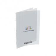 CONQUERANT CLASSIQUE Cahier travaux pratiques, 170 x 220 mm 64 pages dont 32 pages seys 90 g / m2 et 32 pages uni 120g / m2 couverture polypro incolore, piqre (400002790)